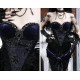 Blood Supply Mourning Day Corset Top with Detachable Ruffled Drapes(Full Payment Without Shipping)